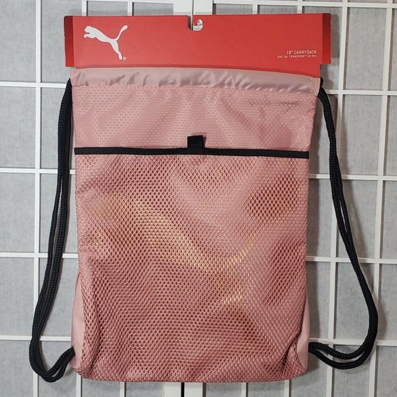 NWT PUMA DASH CARRYSACK WOMEN'S PEACH BAG SCHOOL WORK TRAVEL SPORT BACKPACK - Picture 1 of 4